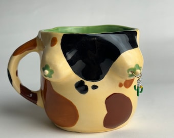 Handmade ceramic cowgirl mug
