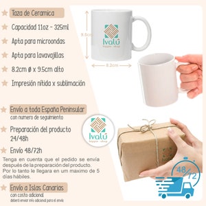 Taza Personalizada con Nombre / Regalo Futbol Liga Española / Real Madrid / Taza de café / Regalo para papá / Aficionados Futbol LL / Ivalú imagen 10