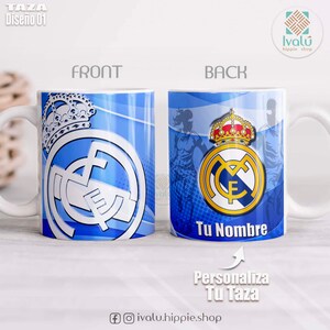 Taza Personalizada con Nombre / Regalo Futbol Liga Española / Real Madrid / Taza de café / Regalo para papá / Aficionados Futbol LL / Ivalú imagen 5