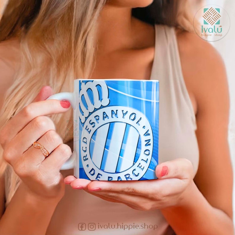 Taza Personalizada RCD Espanyol / Taza con nombre / Liga Española / Taza de café / Regalo Aficionados Espanyol / Periquitos / Ivalú imagen 6