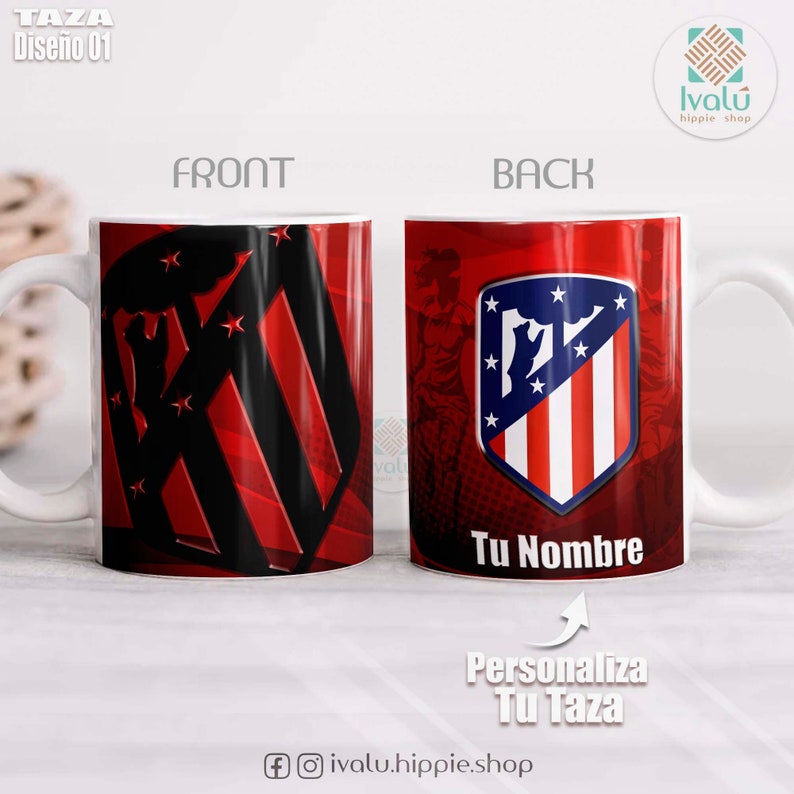 Taza Personalizada con Nombre / Regalo Futbol Liga Española / Real Madrid / Taza de café / Regalo para papá / Aficionados Futbol LL / Ivalú imagen 8