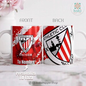 Athletic Club Txapeldunak / Taza Personalizada con nombre / Liga de Futbol / Fans Athletic Bilbao / Regalo / Aupa Athletic / Ivalú imagen 7