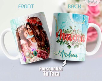 Regalo día de la madre / taza de café para mamá / Feliz Dia mamá / Mensaje para mamá / Regalo taza personalizada para mamá