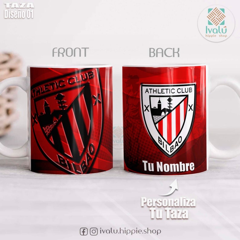 Taza Personalizada con Nombre / Regalo Futbol Liga Española / Real Madrid / Taza de café / Regalo para papá / Aficionados Futbol LL / Ivalú imagen 2