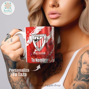 Athletic Club Txapeldunak / Taza Personalizada con nombre / Liga de Futbol / Fans Athletic Bilbao / Regalo / Aupa Athletic / Ivalú imagen 8