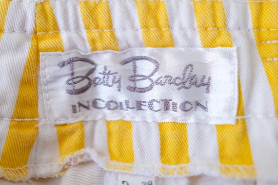 Vintage 1980s Betty Barclay Yellow Striped Shorts - image 10