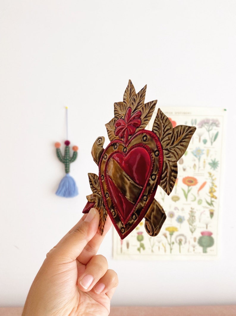 Sanctuaire Frida Kahlo 28 Cm Fait Main - Art Mexicain Coloré