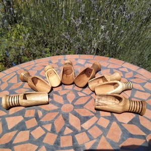 Handmade natural wooden measuring spoon