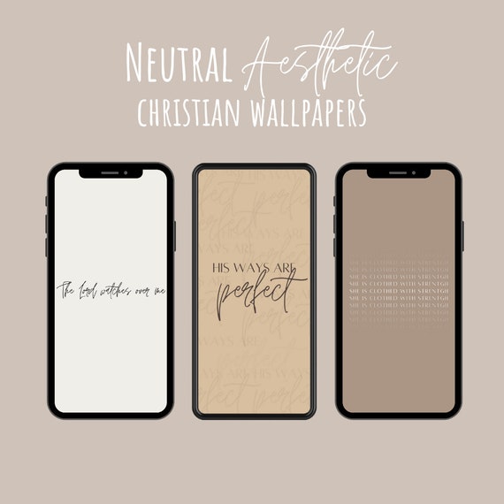 Fondos de pantalla estéticos de teléfono cristianos / Neutral - Etsy México