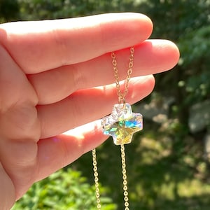 Cross Necklace, Crystal Cross  Necklace, Swarovski Crystal Cross  Necklace, Swarovski Jewelry, Gift for Her