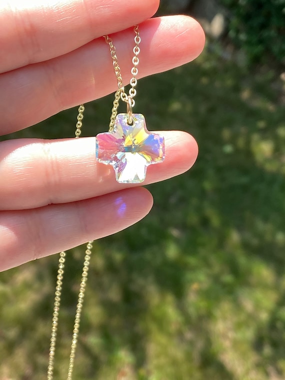 Cross Necklace, Crystal Cross Necklace, Swarovski Crystal Cross