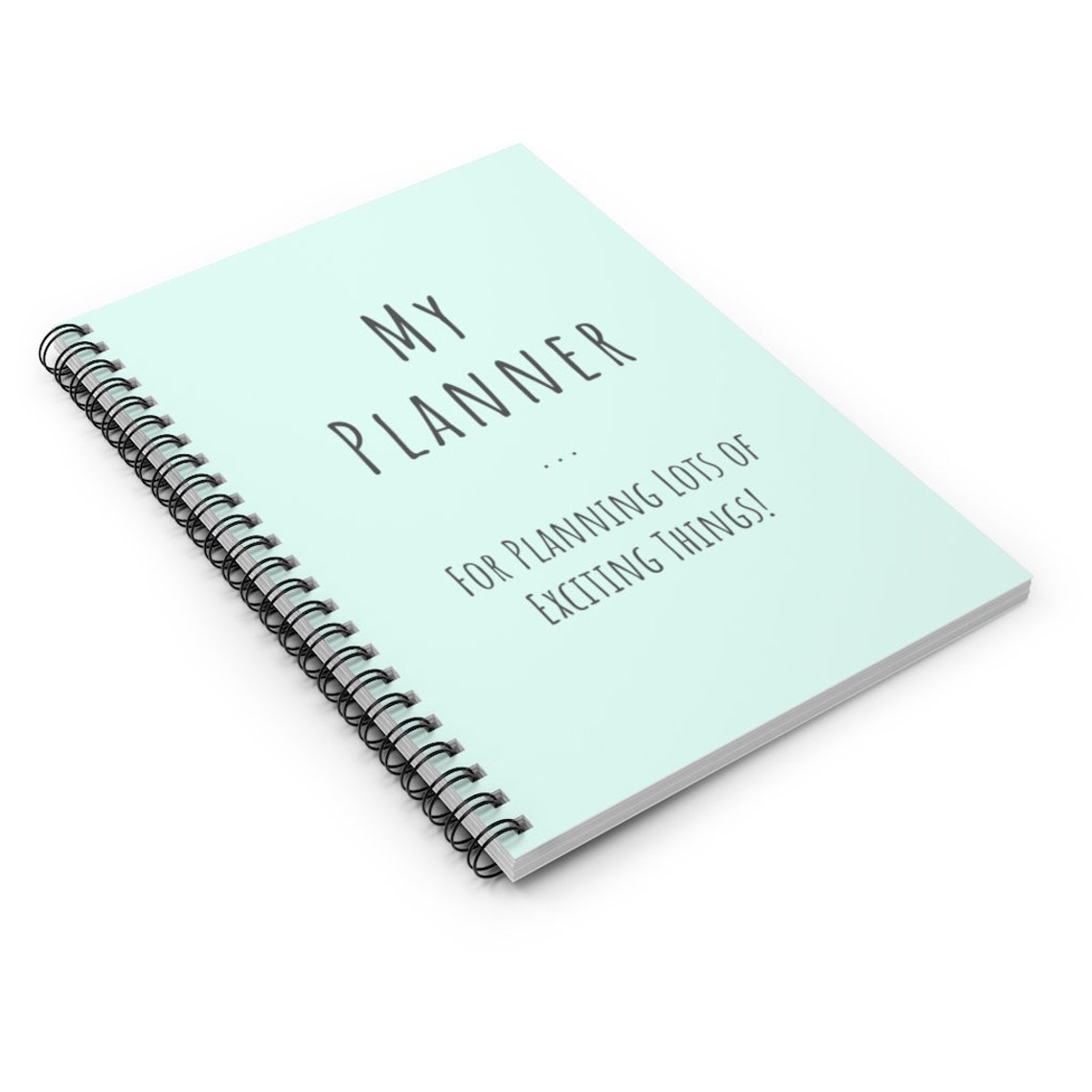 Mint Green Planner Spiral Notebook Ligne réglée Etsy