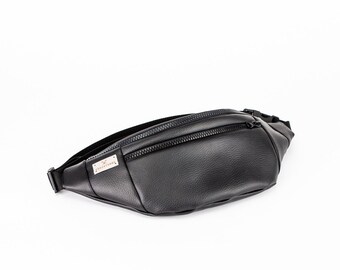Vegan Leather Fanny Pack: Unisex Belt Bag for Festivals