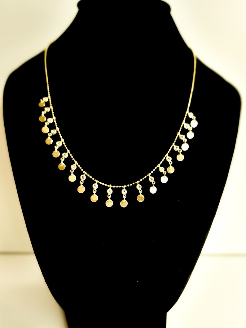 Silver Necklace,Necklaces For shops Women,Silver Coin Necklace,Coin Drop Necklace,Gold Coin Necklace,Dainty Necklace,Christmas Gifts For Women
