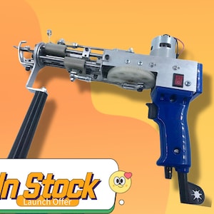 Pistola da trapunta AK-I originale a consegna rapida, produzione originale, tufting machine a pile / loop tagliata, produzione di tappeti e artigianato, spina REGNO UNITO / UE / Stati Uniti