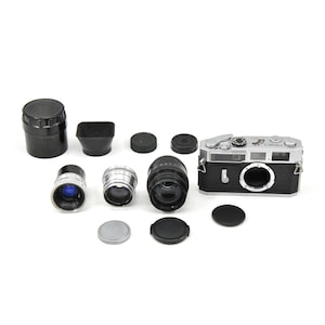 Serviced Canon-7 M39 Rangefinder Film Camera w/ 3 Lenses Set!