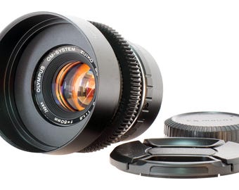 Olympus OM Zuiko MC Auto-S 50mm F1.8 w/ Orange Anamorphic Bokeh & Flare | FX!
