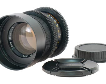 Yashica DSB 135mm F2.8 Cine Mod Prime Tele Lens w/ Anamorphic Bokeh | Canon EF!