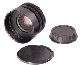 SMC Pentax-A 50mm F2 Cine Mod Lens w/ Anamorphic Bokeh For Canon EF | As Is
