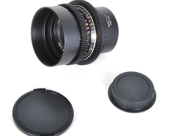 Carl Zeiss ausJENA Bm (Biometar) 80mm F2.8 Cine Modded Prime Lens For Canon EF!