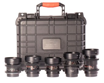 Carl Zeiss 28/35/50/80/135mm Cine Modded Lenses Set For Canon EF Mount w/ Case!