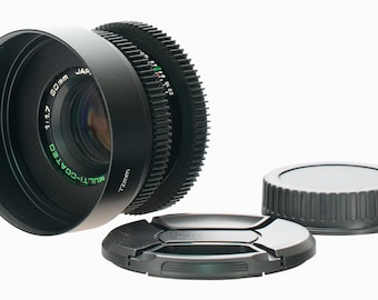 Chinon Auto Multi-Coated 50mm F1.7 Cine Mod Prime Portrait Lens | Canon EF!
