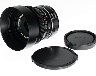 ¡Lente principal gran angular Konica Hexanon AR 28 mm F3.5 Cine Mod para montura E de Sony!