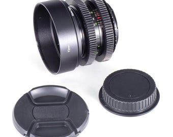 Auto Chinon 55mm F1.7 Cine Mod Prime Lens w/ Anamorphic Bokeh For Canon EF!