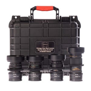 Vintage 37/58/85/135mm Cine Mod Prime Lenses Set For Sony E-mount w/ Case!