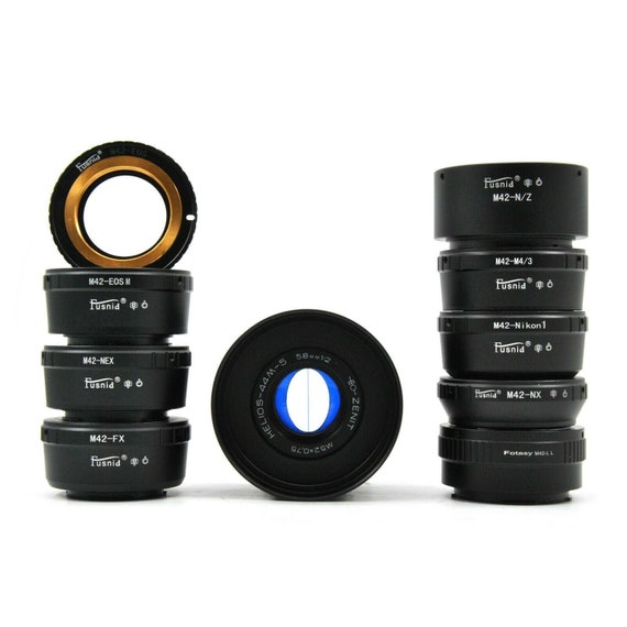 Helios-44m-5 58mm F2 Cine Mod Lens W/ Blue Anamorphic Bokeh & Blue