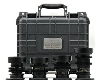 37/58/85/135mm Cine Mod Lenses Set w/ Orange Anamorphic Bokeh & Flare For Canon