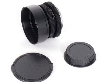 Asahi SMC Pentax-M 50mm F2 Cine Mod Prime Lens w/ Anamorphic Bokeh For Canon EF!