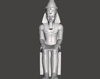 Pharaoh RAMSES II Younger Memnon Colossal Statue 3D Printed Egyptian Replica (Statue)