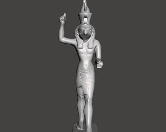 Egyptian God Horus in Striding Pose 3D Printed Statue Replica