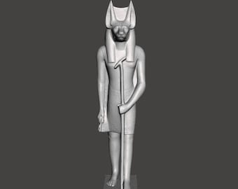 Egyptian God Anubis 3D Printed Statue Replica.