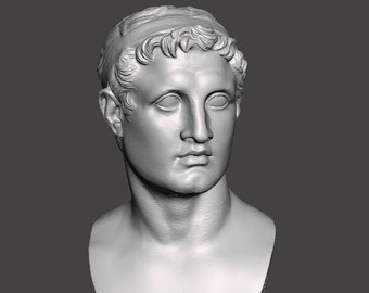 Ptolemy II Philadelphus 3D Printed Pharaoh Bust Replica.