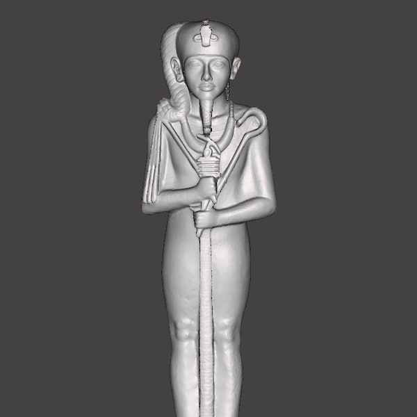 Réplique de statue du dieu égyptien Khonsu imprimée en 3D