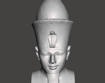 Pharaoh Queen HATSHEPSUT 3D Printed Egyptian Bust Replica.