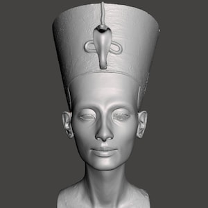 Queen NEFERTITI 3D Printed Egyptian Bust Replica.