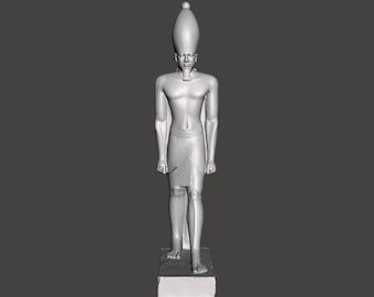 Pharaoh MENKAURE 3D Printed Egyptian Statue Replica / Reconstruction.