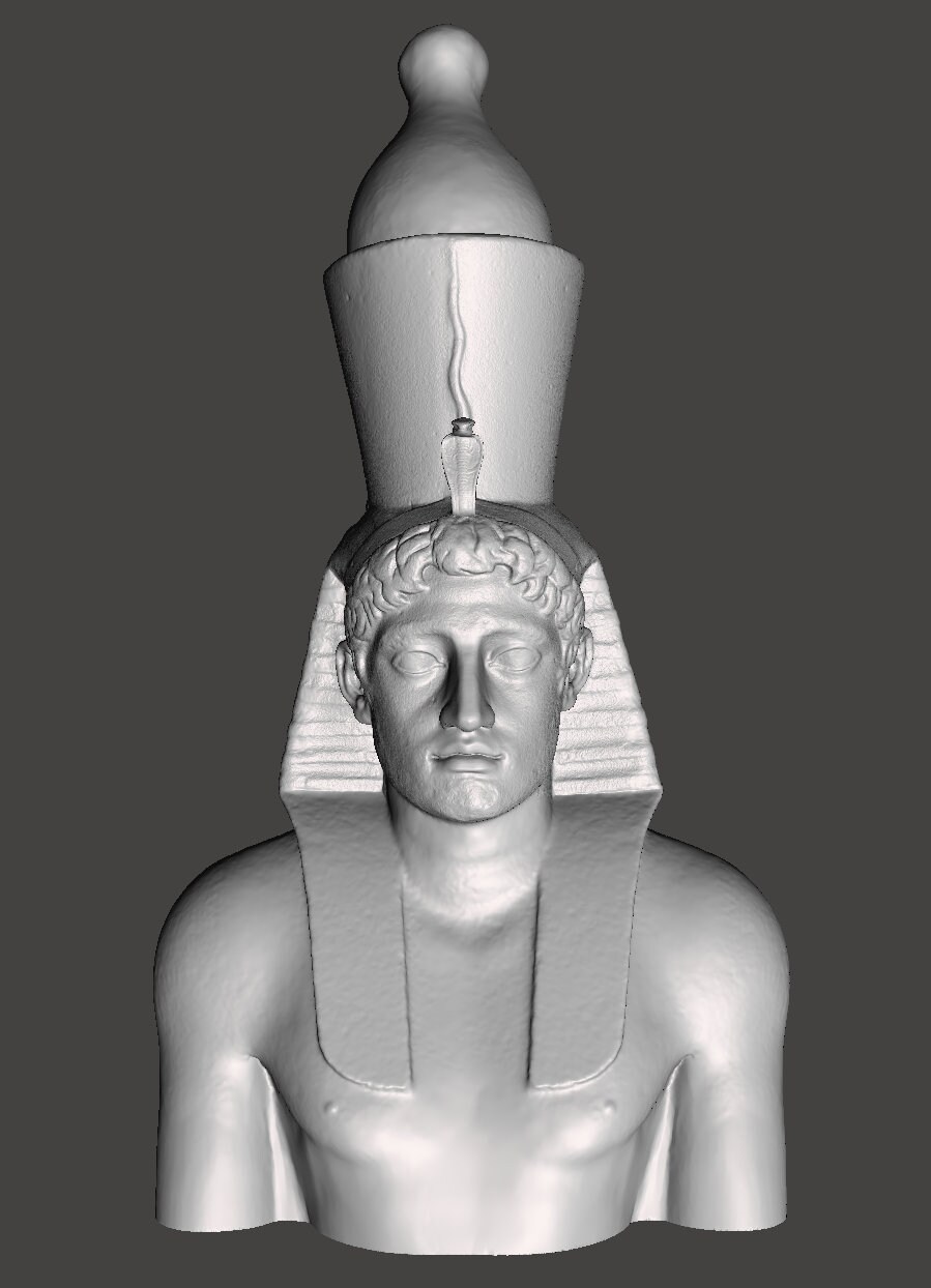 Egyptian Pharaoh Ptolomy VI Philometer 3D Printed Pharaoh Bust Replica