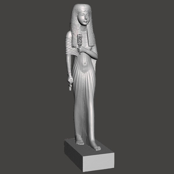 Réplique d'une statue égyptienne de femme imprimée en 3D