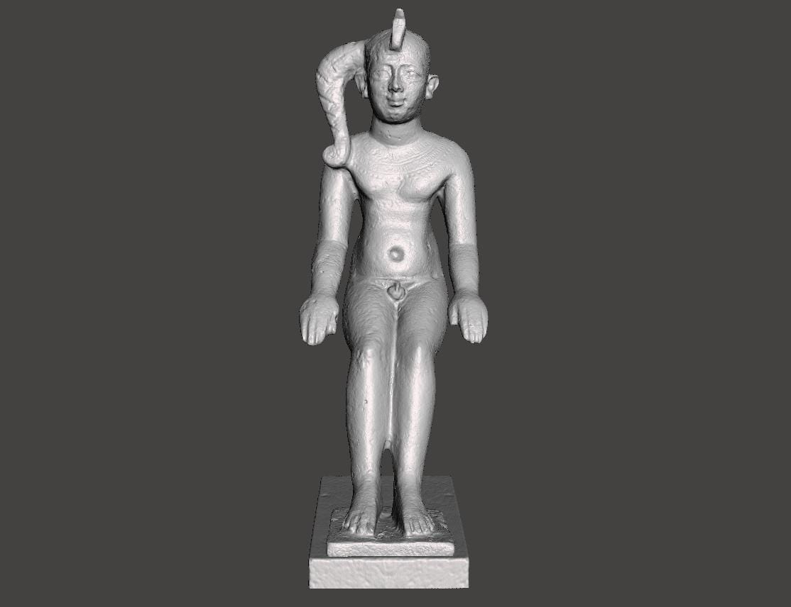 Egyptian God Harpocrates 3D Printed Statue Replica