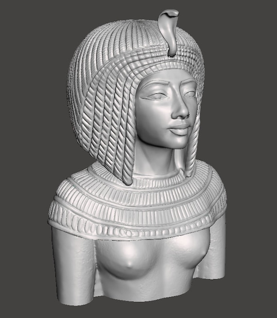 ツタンカーメン王の母、キヤ王妃の 3D プリントされたエジプトの彫像の