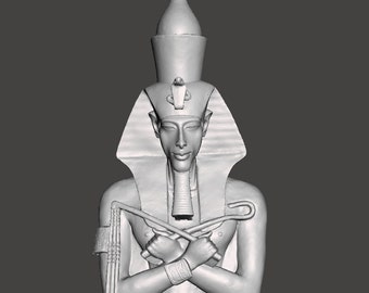 Pharaoh AKHENATEN 3D Printed Egyptian Bust Replica