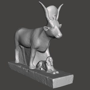 Egyptian Cow With Sphinx Statue3D Printed Replica