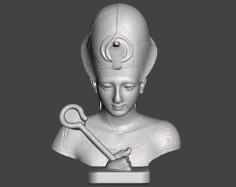 Pharaoh Ramses II  3D Printed Egyptian Bust Replica