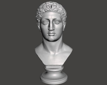 Egyptian Pharaoh Ptolomy III Euergetes 3D Bust Replica