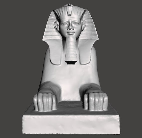 ファラオ ラムセス 3 世のスフィンクス像、3D プリントされたエジプト