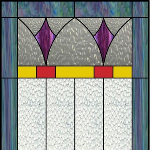 Hutchinson Simple Panel stained leaded glass panel pattern download
